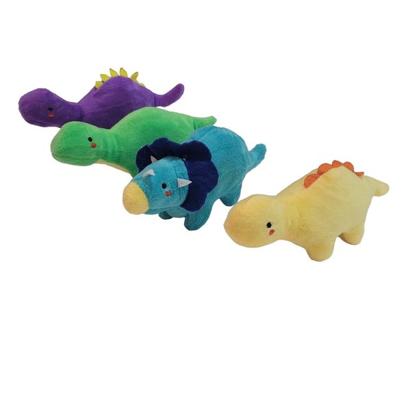 T Rex Dinosaur Plush Toy Mother With 4 T Rex Dinosaur Babies Zippered Pouch EUC - Picture 2 of 16